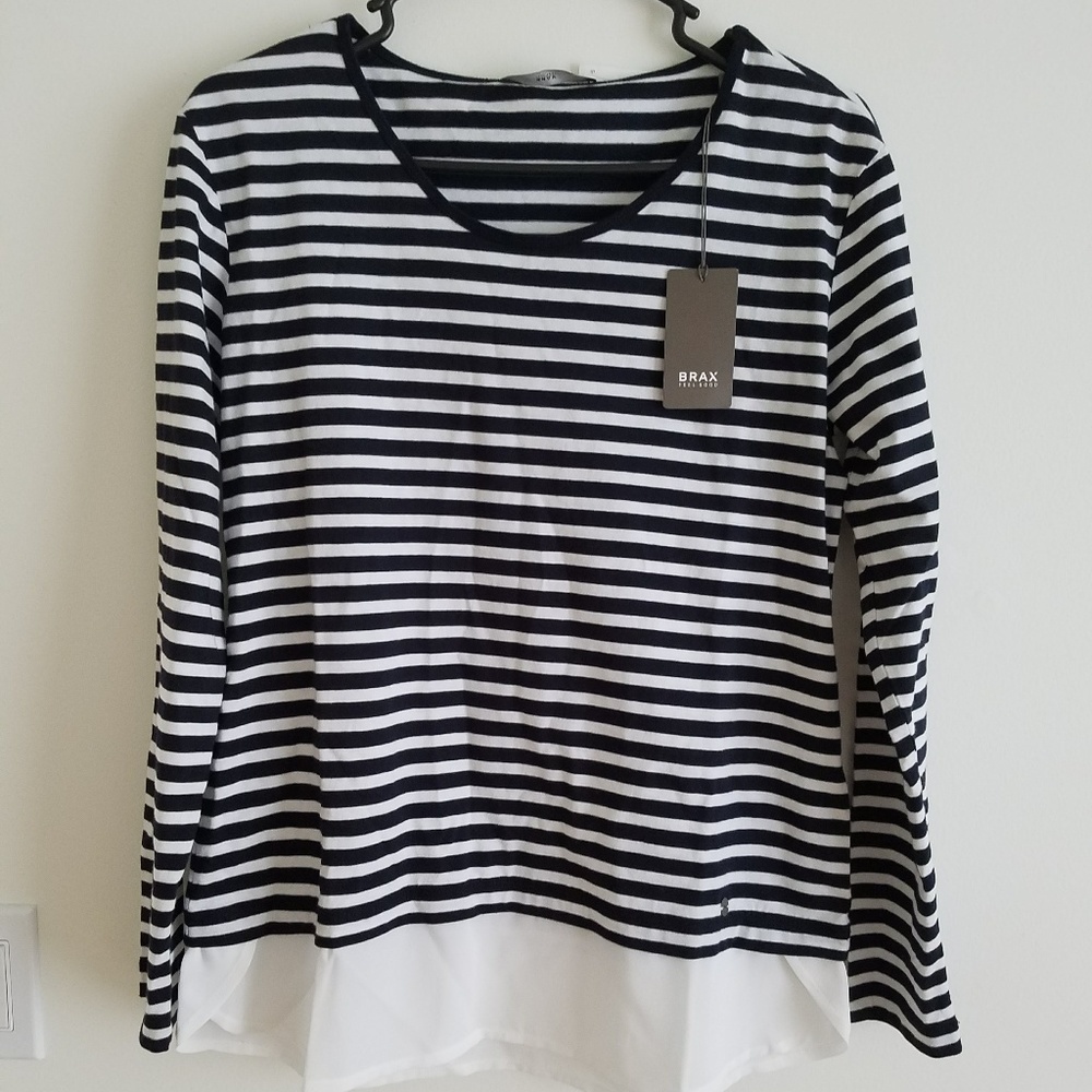 BRAX Women's Striped Top, Size 38